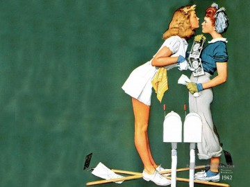  Rockwell Decoraci%C3%B3n Paredes - willie gillis chicas con letras norman rockwell